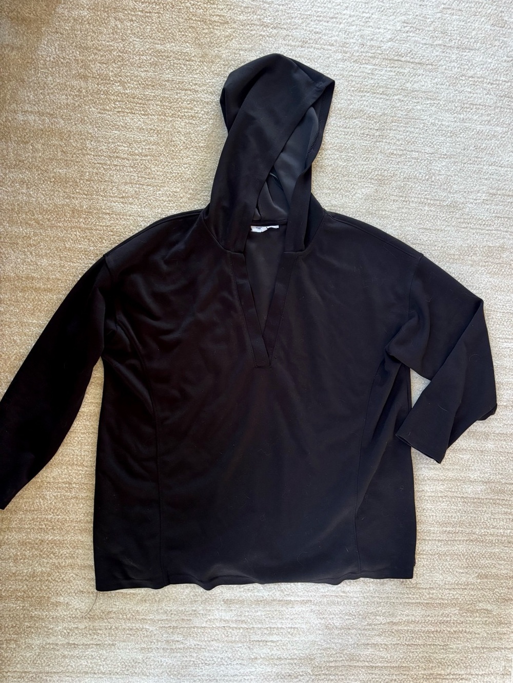 Motherhood Black Hooded Pullover Top